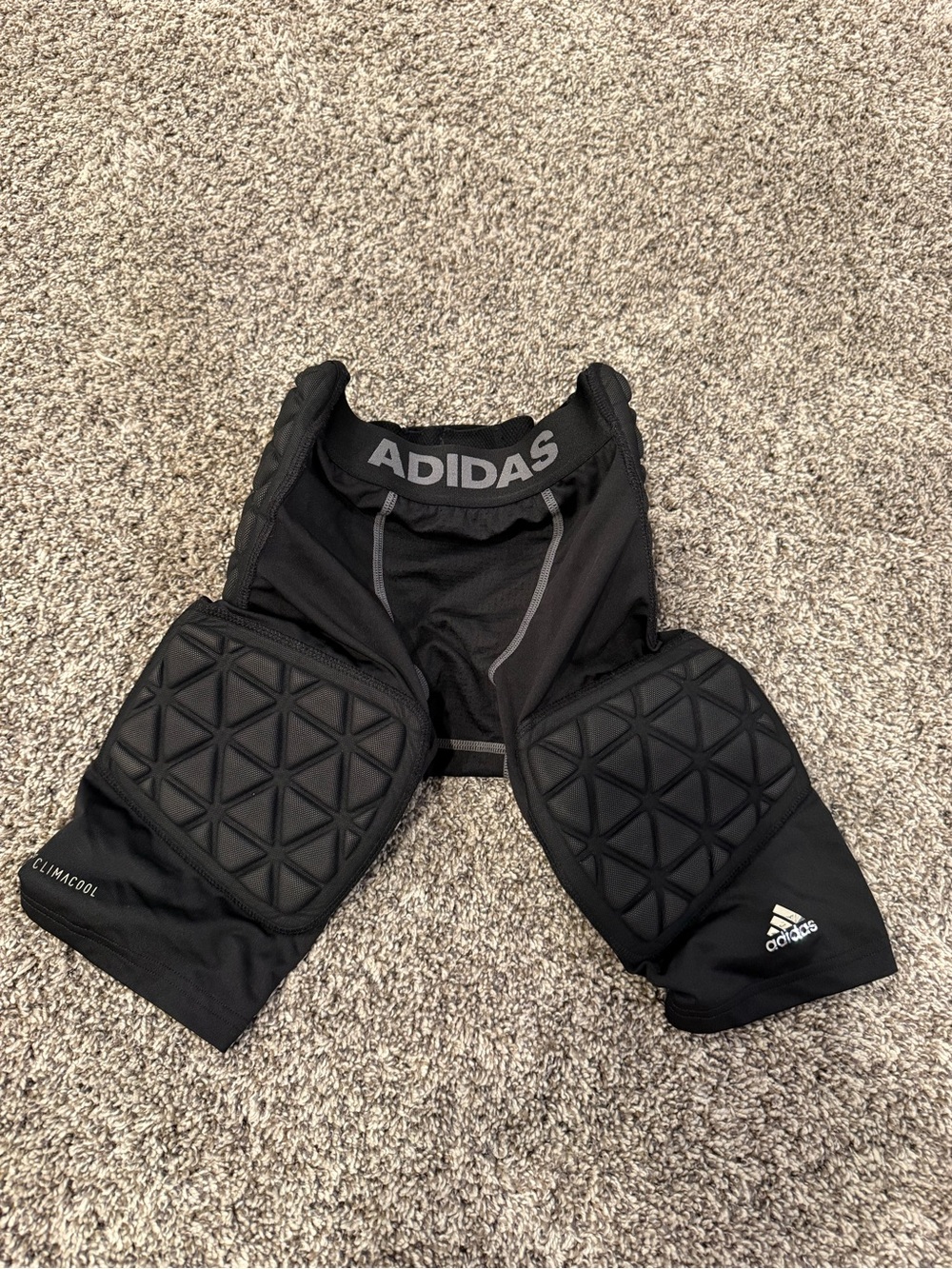 adidas Men’s Black Padded Compression Shorts with Logo